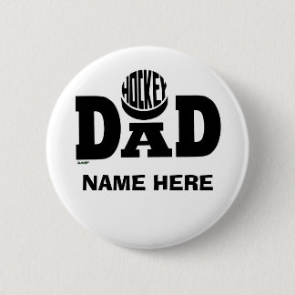 BADGE ROND 5 CM PAPA D'HOCKEY (COUTUME)