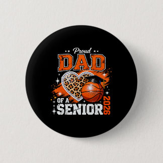 Badge Rond 5 Cm Papa fier d'un senior 2026 Sketll Léopard Diplômé