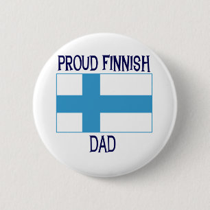 Badge Rond 5 Cm Papa finlandais fier