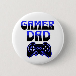 Badge Rond 5 Cm Papa joueur
