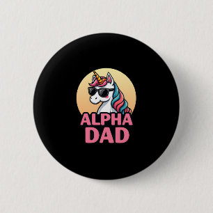 Badge Rond 5 Cm Papa Licorne Drôle Laufey Hommes Fête des Pères No
