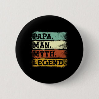 Badge Rond 5 Cm Papa Man Myth Legend Vatertag Vintage