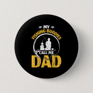 Badge Rond 5 Cm Papa Père Fête des Pères Mes Copains de Pêche M'ap