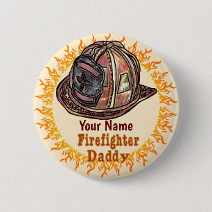 Badge Rond 5 Cm Papa pompier