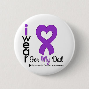 Badge Rond 5 Cm Papa pourpre de soutien de ruban de Cancer