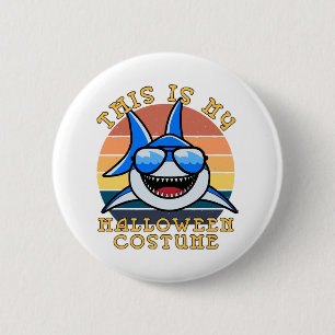 Badge Rond 5 Cm Papa Requin Soleil Couchant Épouvantable Drôle