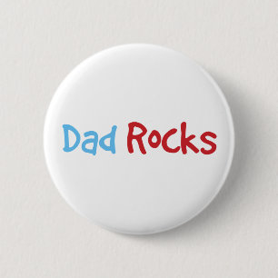 Badge Rond 5 Cm Papa Rocks