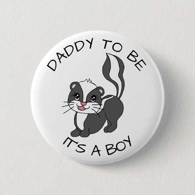 Badge Rond 5 Cm Papa sera Racon Baby shower Bouton (Devant)