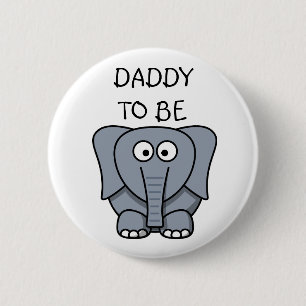 Badge Rond 5 Cm Papa sera Zebra Baby shower bouton