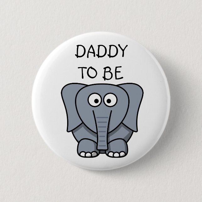 Badge Rond 5 Cm Papa sera Zebra Baby shower bouton (Devant)