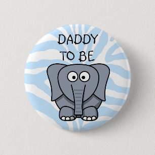 Badge Rond 5 Cm Papa sera Zebra Baby shower bouton