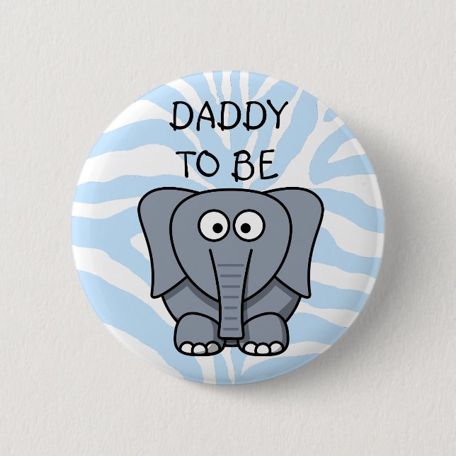 Badge Rond 5 Cm Papa sera Zebra Baby shower bouton (Devant)