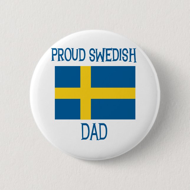 Badge Rond 5 Cm Papa suédois fier (Devant)