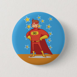 Badge Rond 5 Cm Papa Superhero en Fête des pères