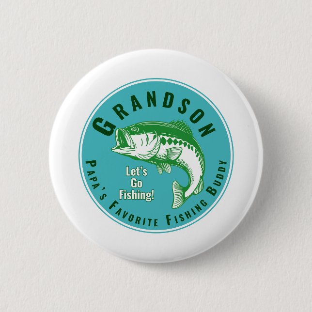 Badge Rond 5 Cm Papa's Favori Fishing Buddy (Devant)