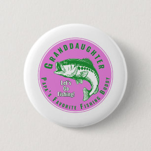 Badge Rond 5 Cm Papa's Favori Fishing Buddy