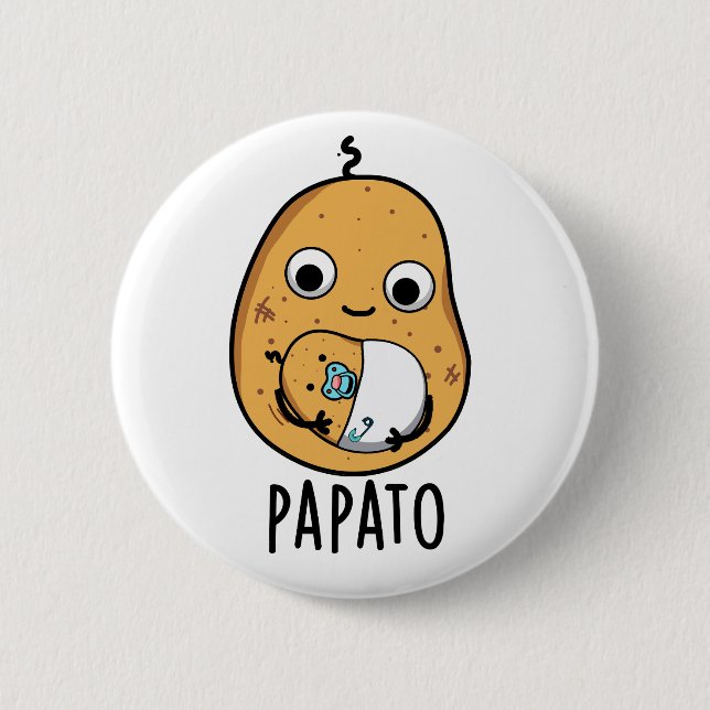 Badge Rond 5 Cm Papato Funny Potato Pun (Devant)