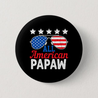 Badge Rond 5 Cm Papaw Américain Rétro 4 Juillet Patriotique