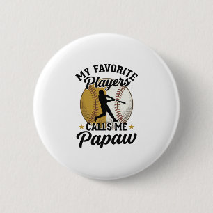 Badge Rond 5 Cm Papaw de baseball joueurs préférés Vintage T-shirt
