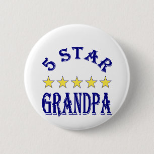 Badge Rond 5 Cm Papi cinq étoiles
