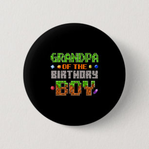 Badge Rond 5 Cm Papi Du Garçon D'anniversaire Vidéo Joueur De Jeux
