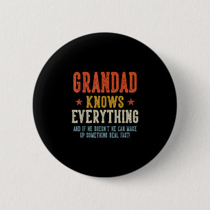 Badge Rond 5 Cm Papi sait tout fête des pères rétro