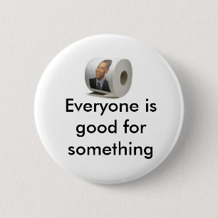 Badge Rond 5 Cm Papier hygiénique d'Obama