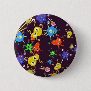 Badge Rond 5 Cm Papier peint de bactéries