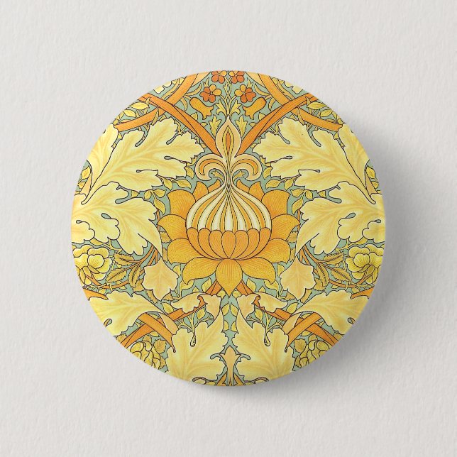 Badge Rond 5 Cm Papier peint de William Morris pour la place de St (Devant)