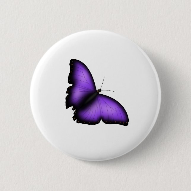 Badge Rond 5 Cm Papillon (Devant)
