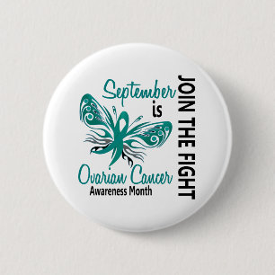 Badge Rond 5 Cm Papillon 3,1 de mois de conscience de Cancer