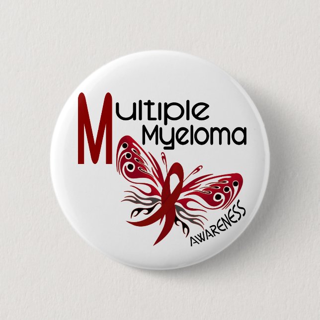 Badge Rond 5 Cm PAPILLON 3,1 de myélome multiple (Devant)
