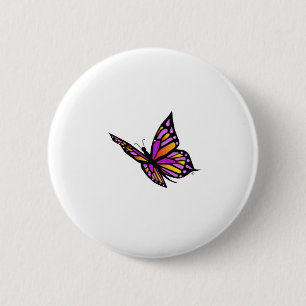 Badge Rond 5 Cm Papillon de ciel