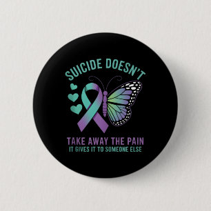 Badge Rond 5 Cm Papillon de message anti-émotionnel