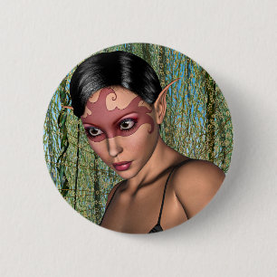 Badge Rond 5 Cm Papillon Fée