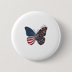 Badge Rond 5 Cm Papillon patriotique vintage de la paix Vector Art