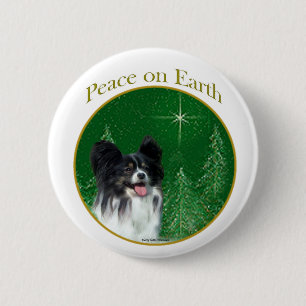 Badge Rond 5 Cm Papillon Peace