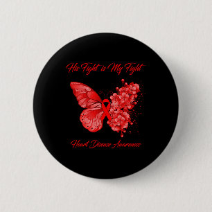 Badge Rond 5 Cm Papillon Son Combat Est Mon Combat Ruban De Sensib