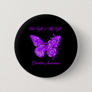 Badge Rond 5 Cm Papillon Son Combat Est Mon Combat Sensibilisation