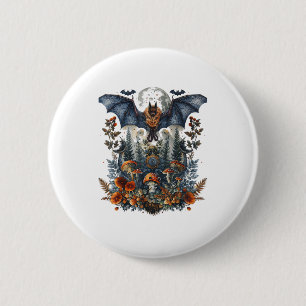 Badge Rond 5 Cm Papillons Chauves-Souris Champignons Lune Goblinco