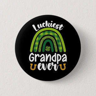 Badge Rond 5 Cm Papou le plus chanceux Famille St Patrick's Day