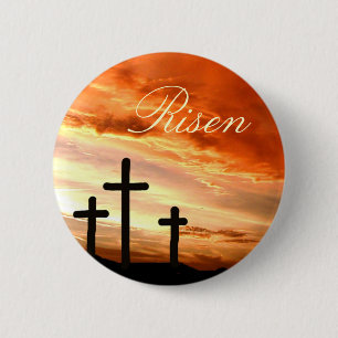 Badge Rond 5 Cm Pâques levée