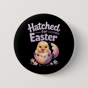 Badge Rond 5 Cm Pâques Par Poussins Éclos Pour Pâques 
