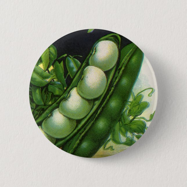 Badge Rond 5 Cm Paquet de semences vintage Art Étiquette, Pole Lim (Devant)