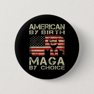 Badge Rond 5 Cm Par Birth Maga By Choice Pro Trump 2024 Us Flag