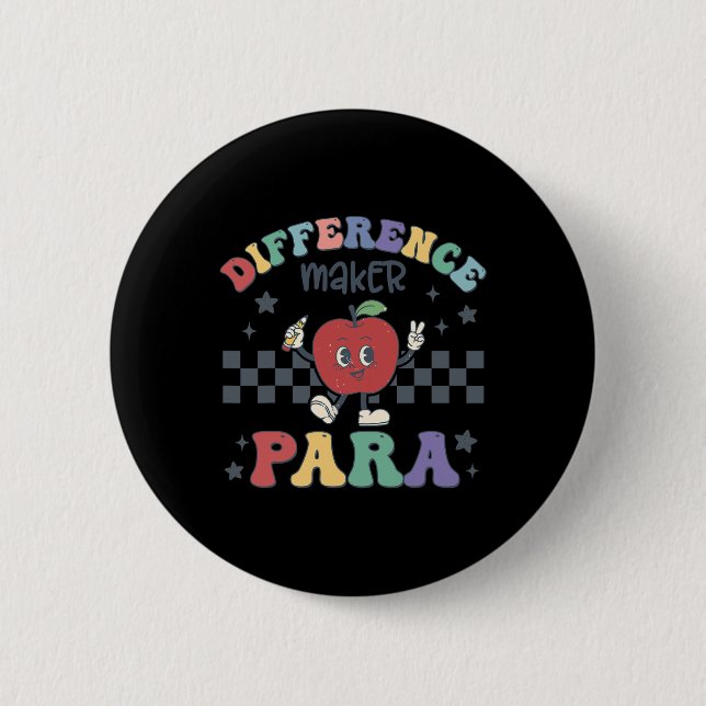 Badge Rond 5 Cm Para enseignant Paraprofessionnel de l'artisan de  (Devant)