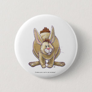 Badge Rond 5 Cm Parade animalière sur lapin mignon