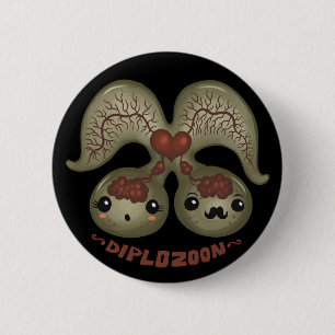Badge Rond 5 Cm Paradoxum de Diplozoon
