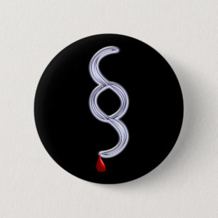 Badge Rond 5 Cm paragraphe Gesetz Blut Blutstropfen