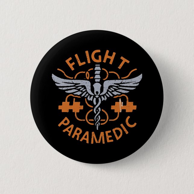 Badge Rond 5 Cm paramédical de vol (Devant)